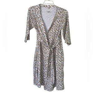 Baby Be Mine floral pregnancy /nursing layette robe. Size S/M GUC